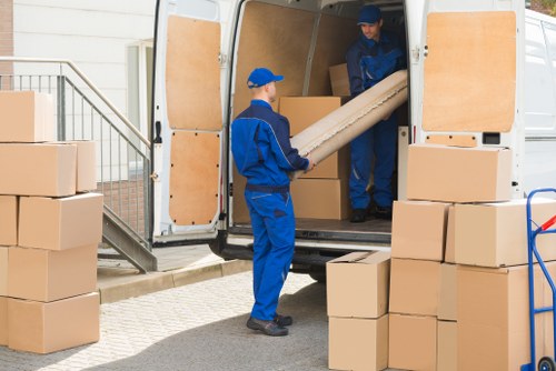 Man with a Van Abbots Langley team preparing for a move
