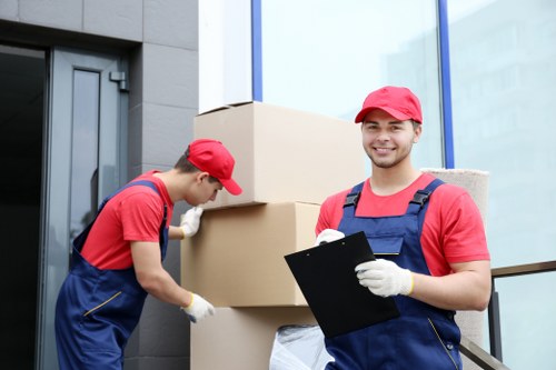 Packing boxes for a move in Knightsbridge
