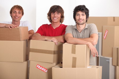 Loading items into a moving van in London